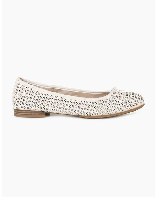 Tamaris White Alena Ballet Pumps