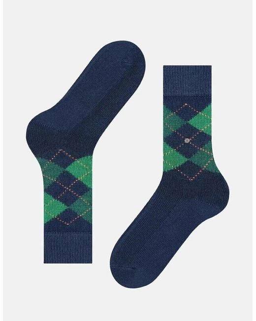 Burlington Blue Preston Socks