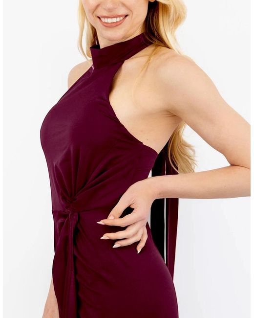 Ted Baker Red Halter Neck Midi Dress Evening Cocktail Elegant Party Ball Gown