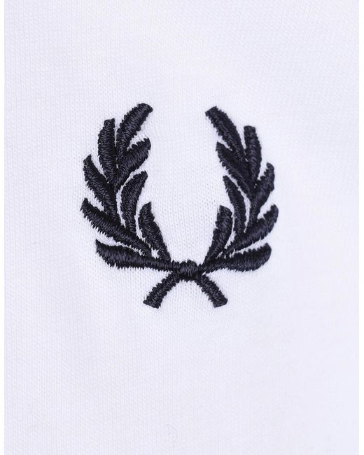 Fred Perry White Ringer T-Shirt for men