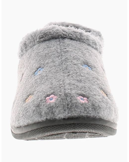 Strollers Gray Fluffy Slippers Buds Slip On Uk Size
