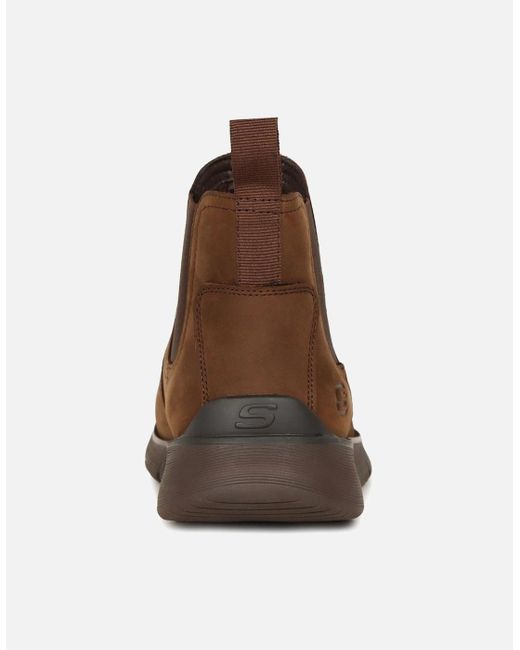 Skechers Brown Augustino Chelsea Boots for men