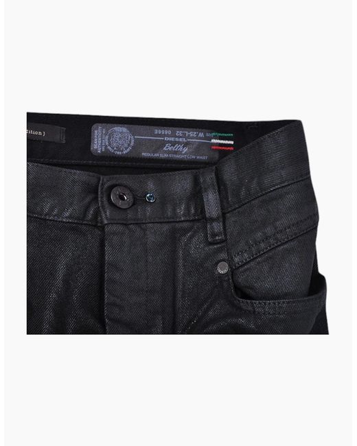 DIESEL Black Belthy 0856E Jeans Denim Regular Slim Pants Limited Edition