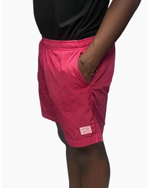 C P Company Red Eco-Chrome R Swim Short for men