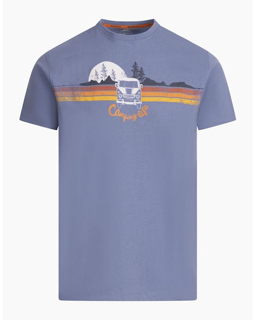 Trespass Blue Cromer Ii Printed Casual T-Shirt for men