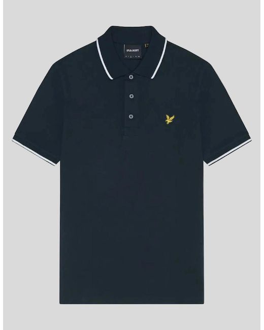 Lyle & Scott Blue Lyle & Scott Tipped Polo Shirt Sp1524Vog for men