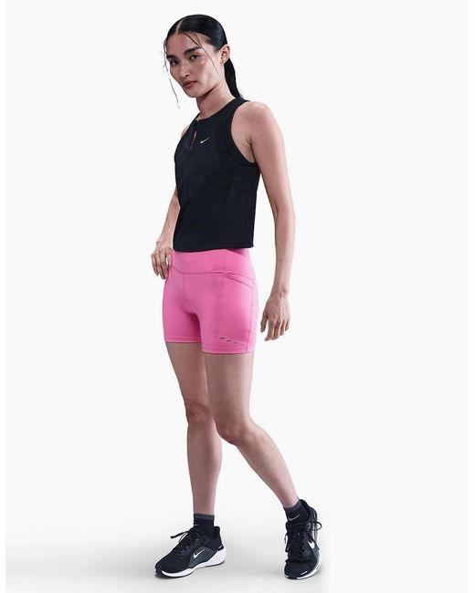 Nike Pink Dri Fit Compression Bermuda Shorts