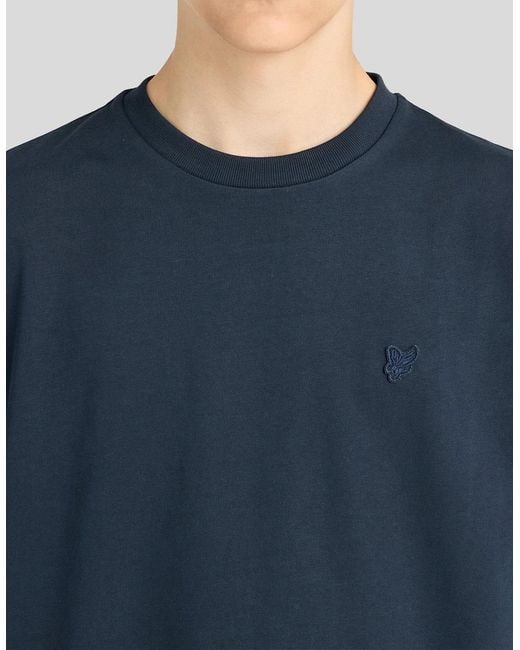 Lyle & Scott Blue Heavy Weight Relaxed T-Shirt for men