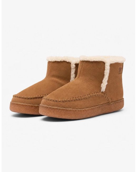 Sorel Brown Nakiska Iii Bootie Slipper Boots Velvet Tan