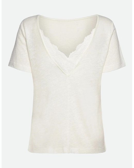Rosemunde White Amina Short Sleeve Reversible Tee
