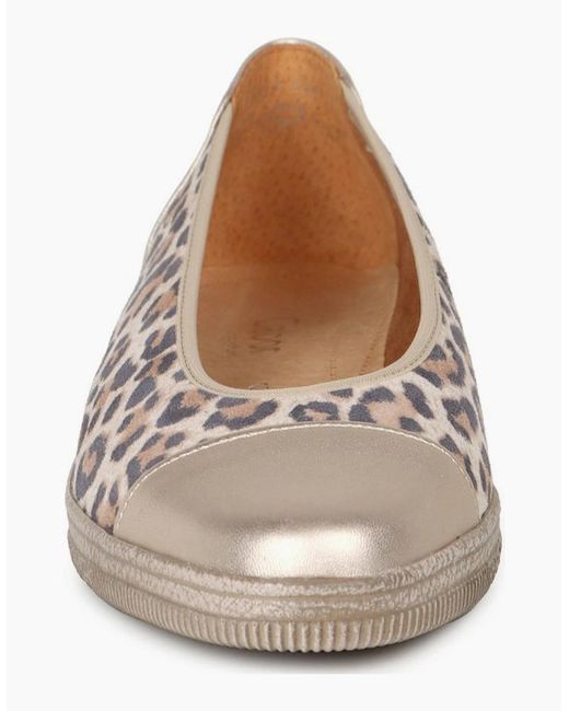 Gabor White Petunia Accent Low Heeled Pumps