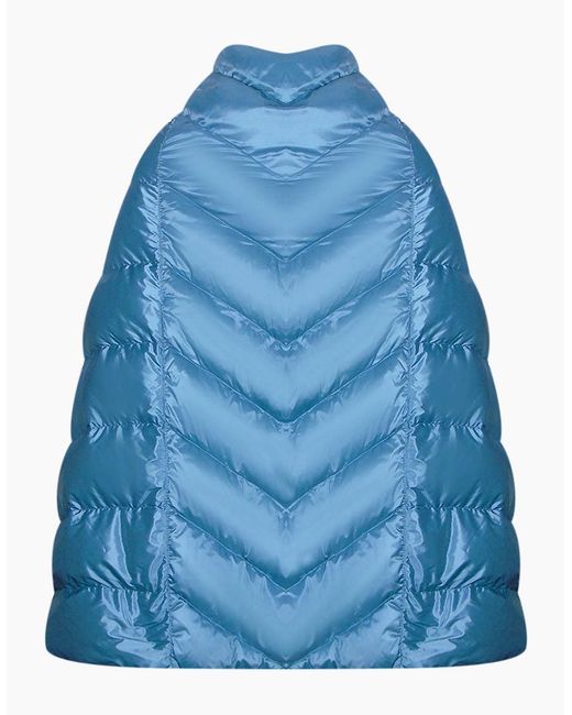 Parajumpers Blue Sheen Cape Down Jacket