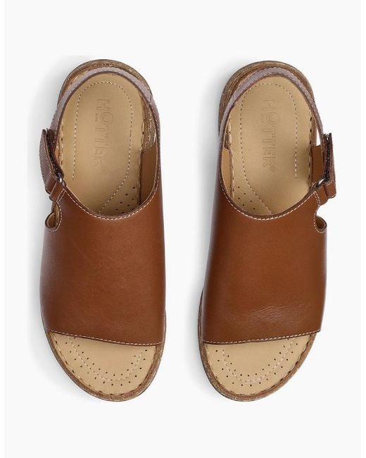 Hotter Brown Mena Wide Fit Mule Sandals