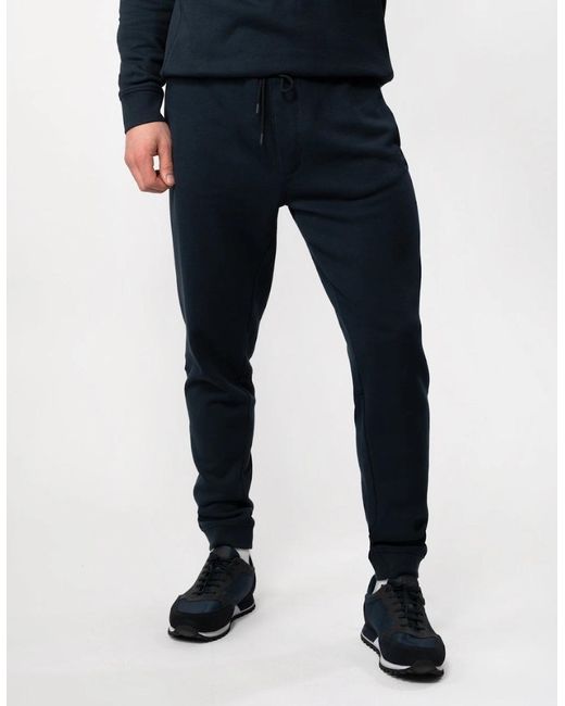 Boss Blue Boss Sestart Cotton-Terry Tracksuit Bottoms With Logo Patch Nos for men