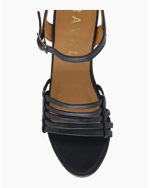 Ravel Black Kiplin Heeled Sandals