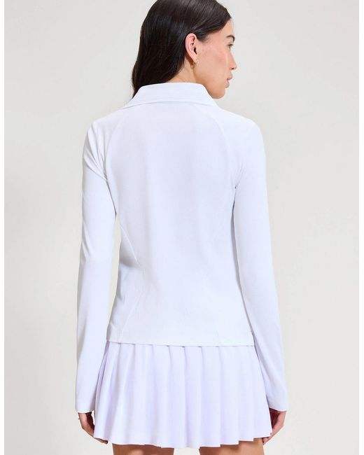 Ellesse White Jeorg Ls Fitted Polo Shirt