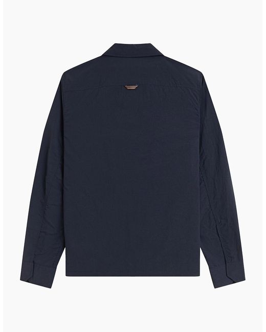 Fred Perry Blue Ripstop Pocket Overshirt for men