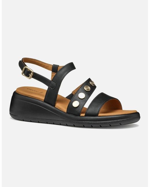 Geox Black D Meliconia Sandals