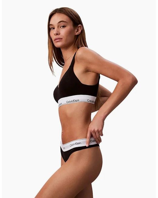 Calvin Klein Black Icon Cotton Modal Thong
