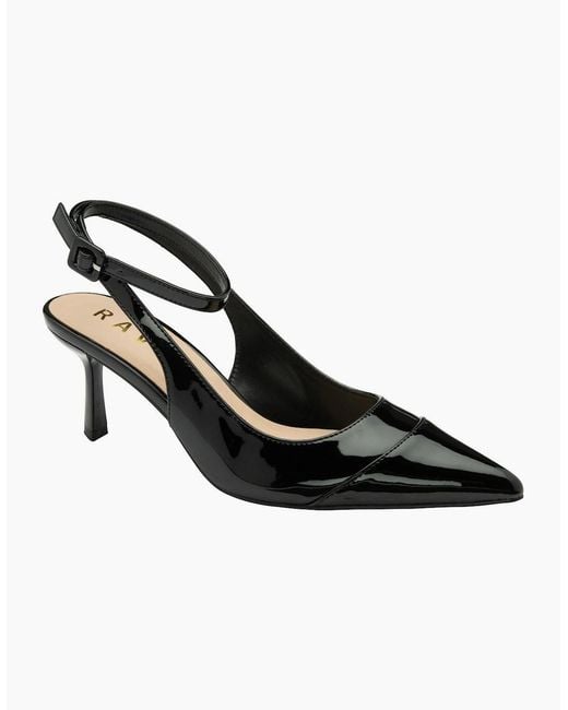 Ravel Black Catrine Slingback Court Shoes