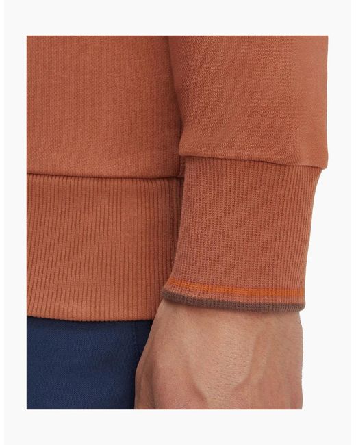 Fred Perry Brown Half Zip Sweatshirt for men