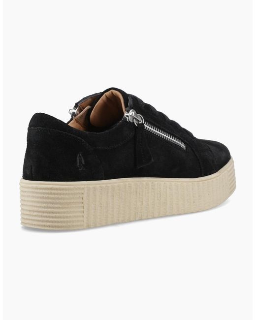 Hush Puppies Black Tara Suede Trainer Casual Trainers