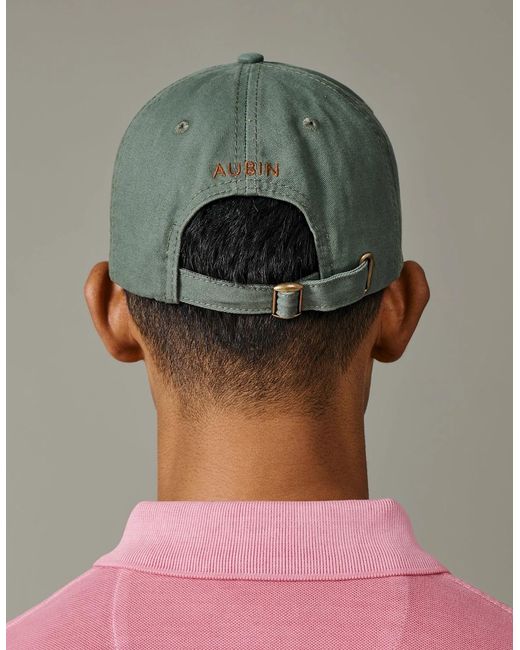 aubi Green Hendwell Washed Twill Cap for men