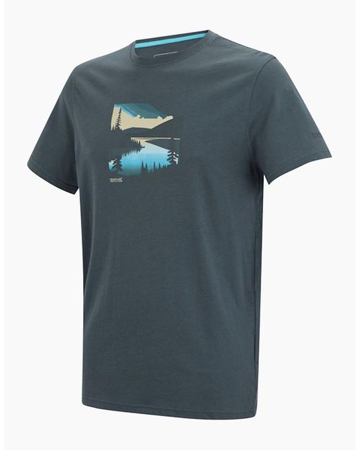 Regatta Blue Breezed Graphic T-Shirt for men