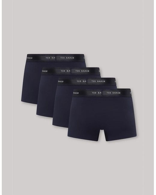 Ted Baker Blue 4 Pack Plain Design Trunk for men