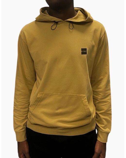OUTHERE Yellow Small Logo Hooded Sweatshirt for men