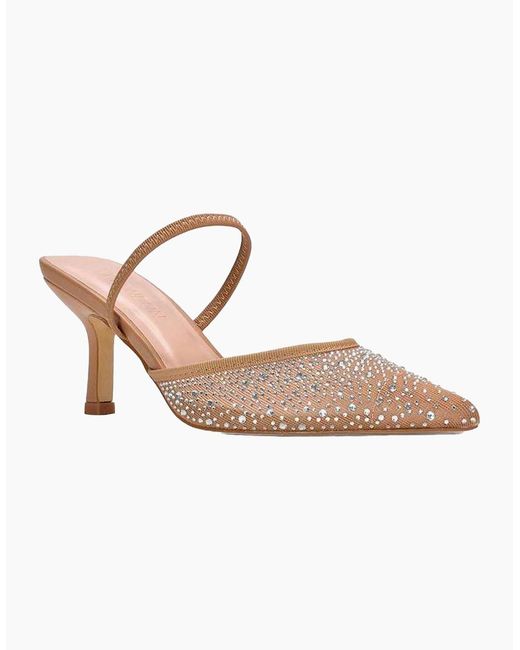 XY London Pink Ladies Chase Rhinestone Mesh Court Shoes