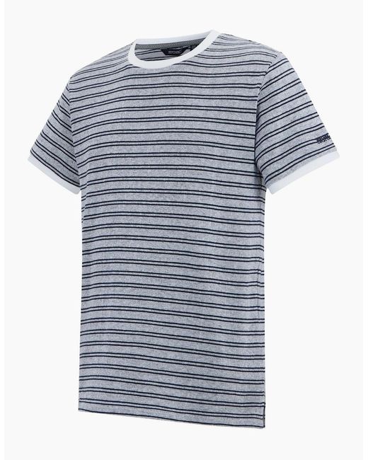 Regatta Blue Benlin Striped T-Shirt for men