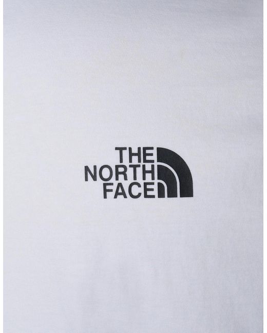 The North Face White T Shirts Small Box Short Sleeve Summer Cotton Tee for men