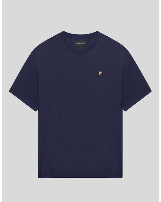 Lyle & Scott Blue Cotton Crew Neck T-Shirt for men