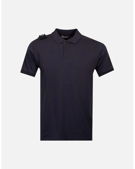 Ma Strum Blue Mastrum Ss Jersey Badge Polo Shirt Mas4559 for men