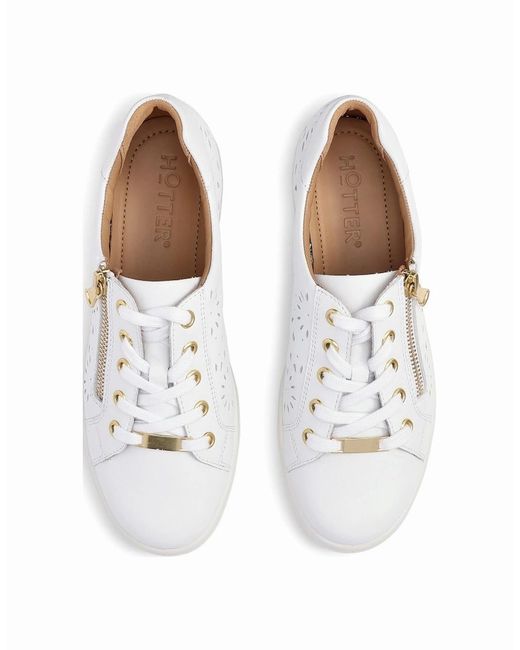 Hotter White Wonder Wide Trainers
