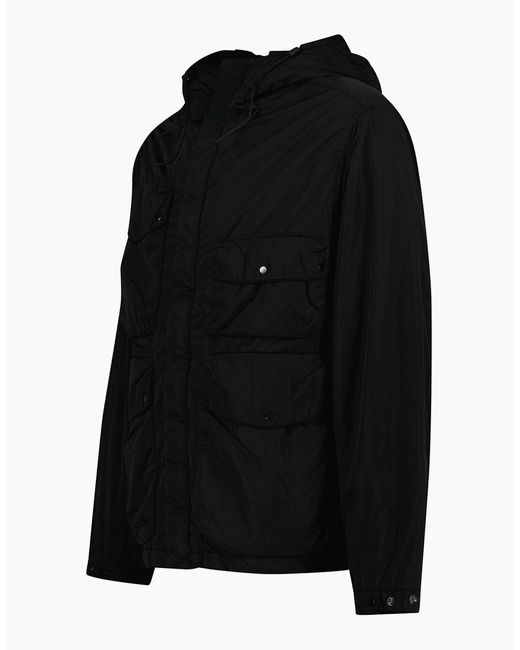 C P Company Black Chrome-R Padded Goggle Jacket for men