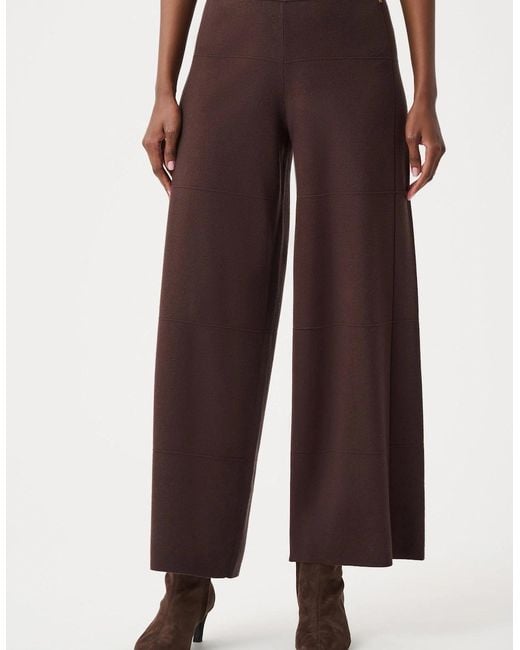 Joseph Ribkoff Red Brushed Viscose Culotte Pants
