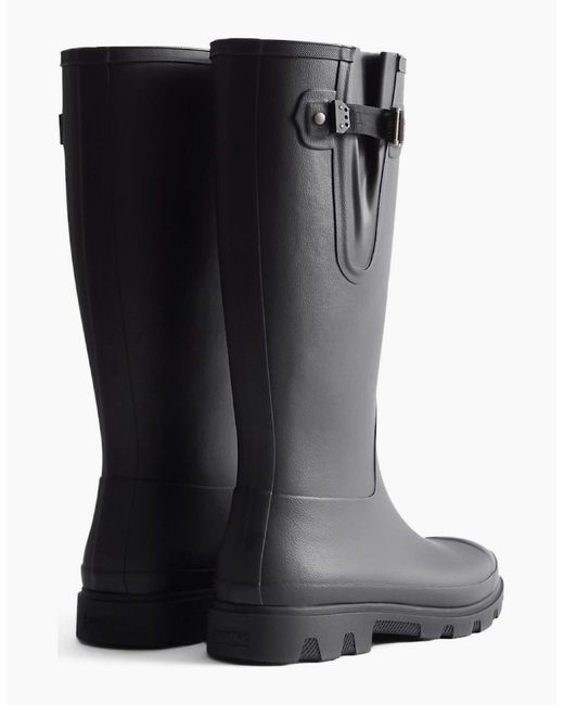 Hunter Black Downpour Adjustable Wellingtons