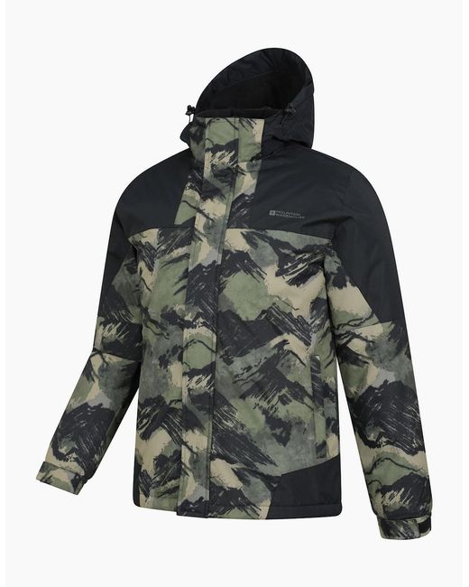 Mountain Warehouse Gray Shadow Ii Printed Ski Jacket for men