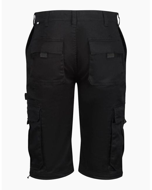 Regatta Black Solid Cargo Shorts for men
