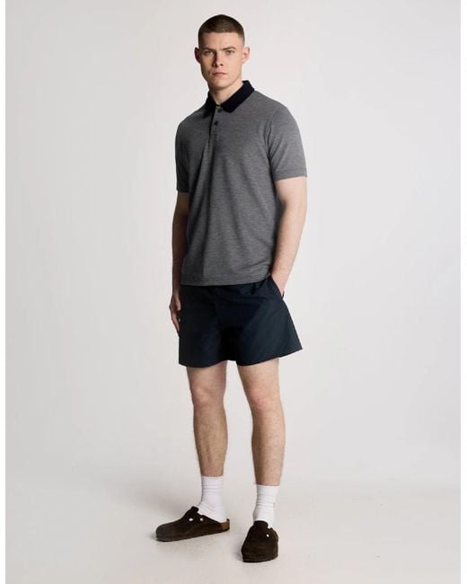 Lyle & Scott Blue Water Reactive Emblem Swim Short for men