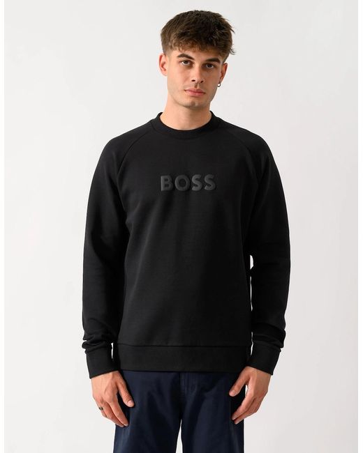 Boss Black Boss Salbo Crew Neck Sweatshirt With Tonal Logo for men
