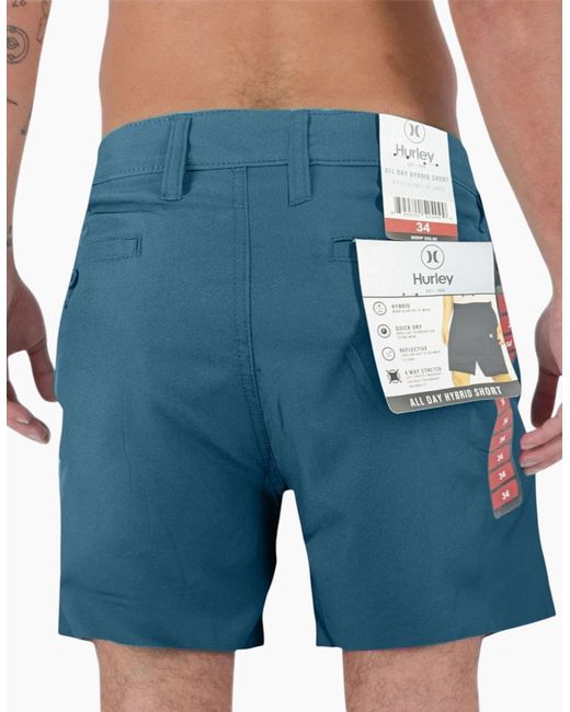 Hurley Green Shorts Chino Polyester Regular Casual Summer Holiday Half Pant New for men