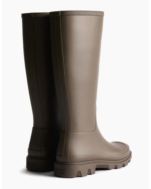 Hunter Brown Downpour Tall Wellingtons for men