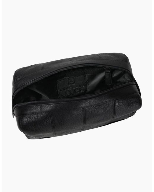Lakeland Leather Black Explorer Wash Bag
