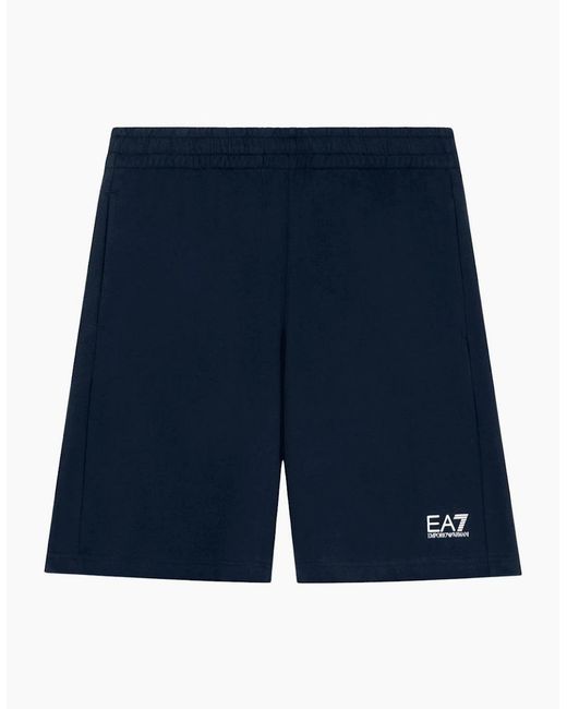 EA7 Blue Core Id/ Cotton Shorts for men