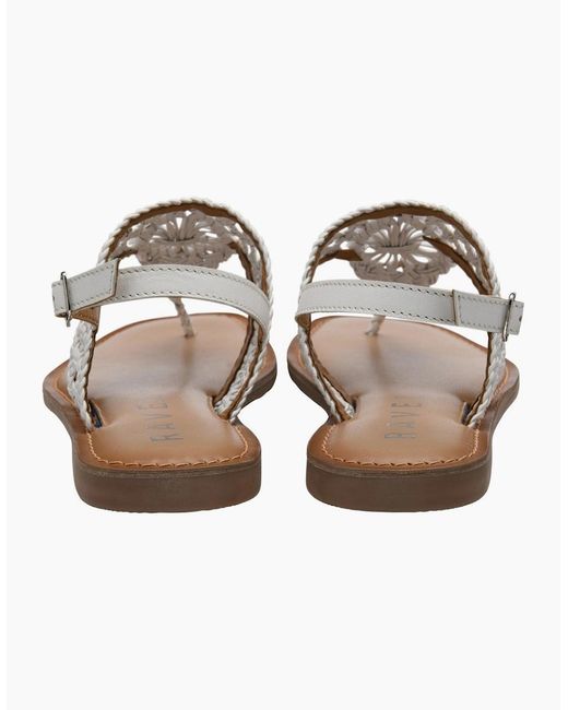 Ravel White Roxby Toe Post Sandals