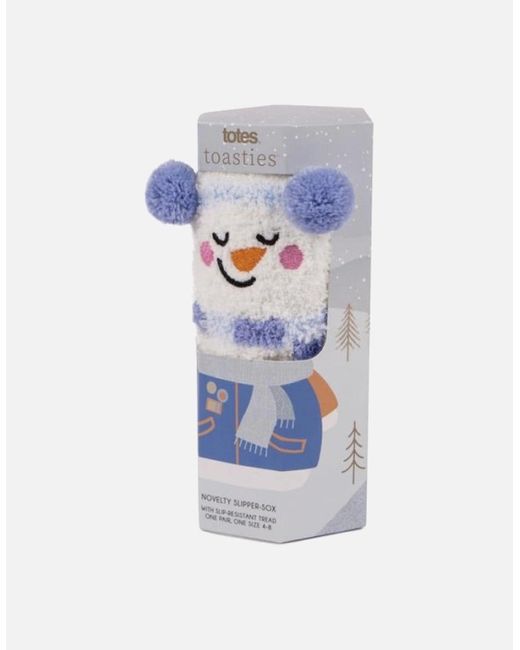 Totes Blue Isotoner Novelty Supersoft Socks Snowman