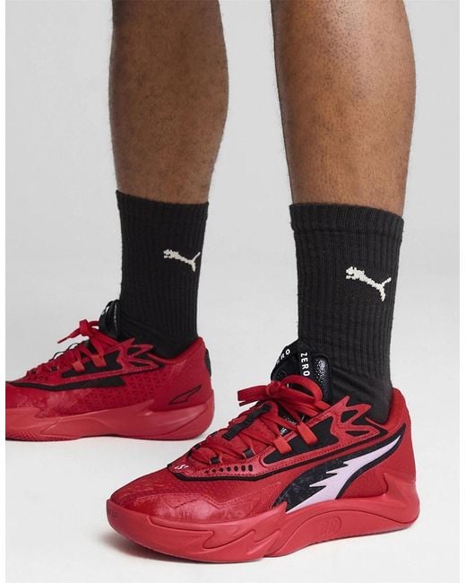 PUMA Red Scoot Zeros Ii Odd Cit Basketball Trainers for men